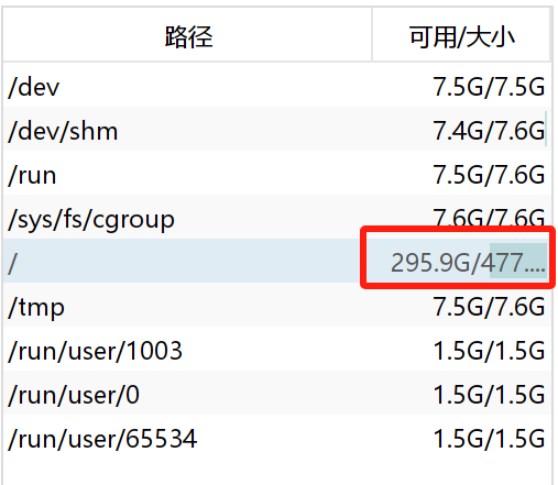 磁盘使用情况确认